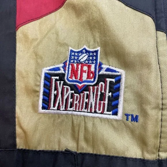 Vintage San Francisco 49ers Reversible Jacket Mens S Big Logo NFL Pro Player 90s - Picture 7 of 16